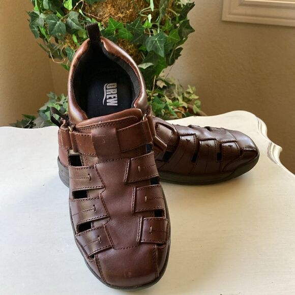 Drew Dublin Leather Fisherman Style Mens Sandals Size 11 - Picture 9 of 14